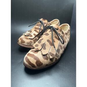 RARE Handmade Leopard Print Leather Sole Walter Genuin 7 Luxury Fur Golf Shoes